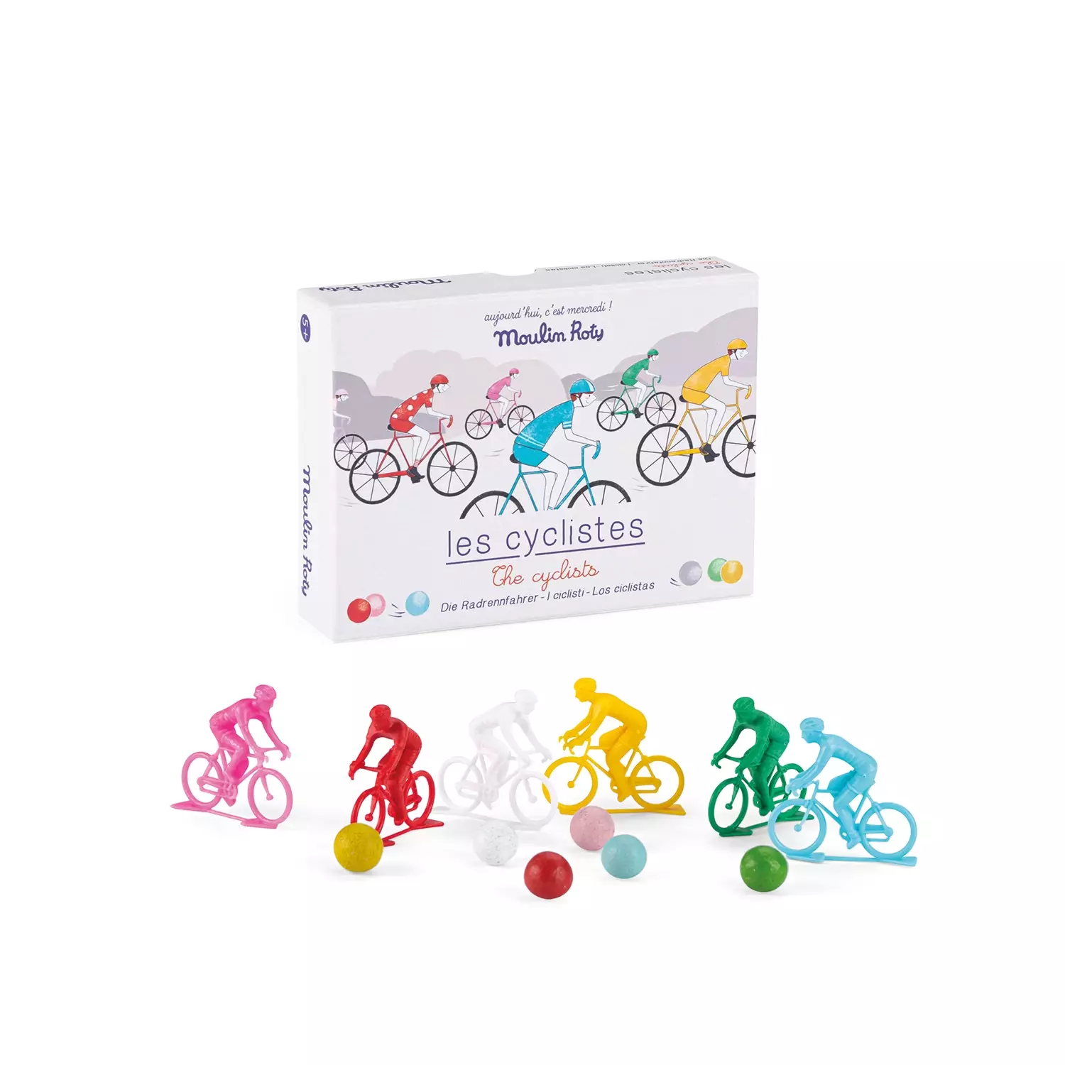 Featured image for “Jeu de 6 cyclistes avec billes”